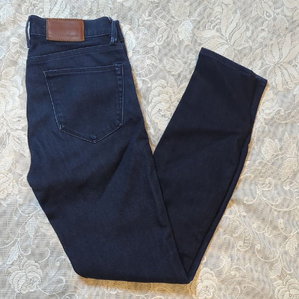 MADEWELL SKINNY SKINNY ANKLE JEANS DARK BLUE SIZE 25